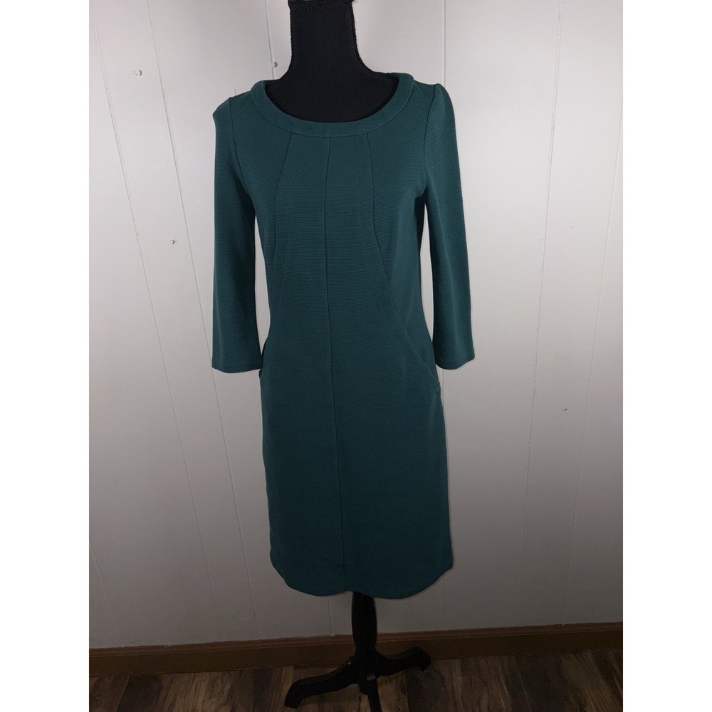 Boden Hannah jersey sheath dress green Pockets Us 4 - Picture 2 of 16